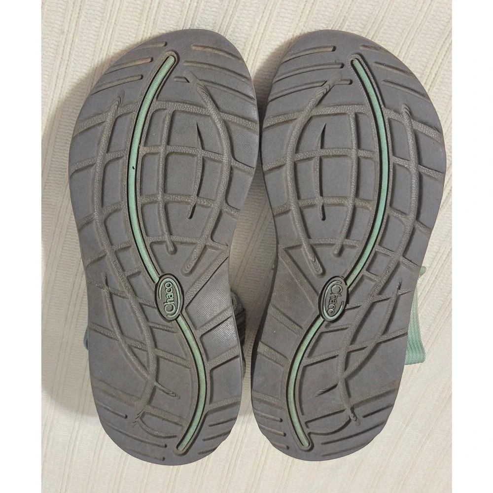Chaco Z1 Classic Sandals Women's Size 8 Aqua Blue Gray Adjustable Hiking Outdoor